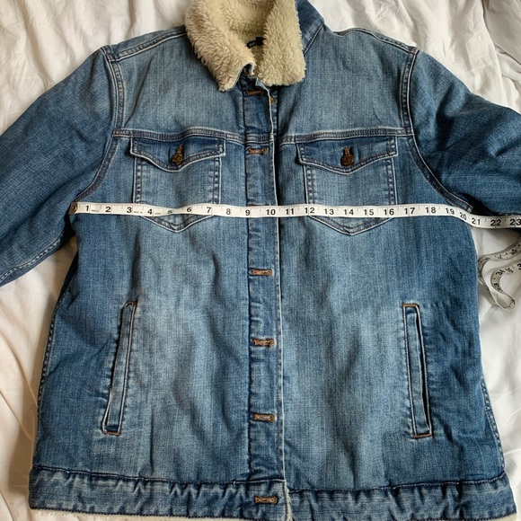 J. crew mercantile sherpa lined jean jacket - Picture 8 of 9